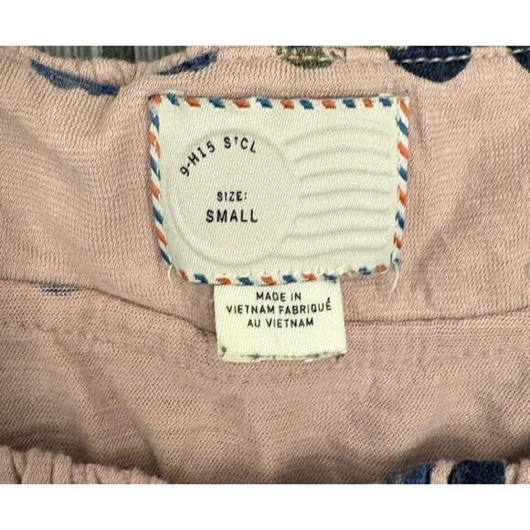 Anthropologie Postmark Creature Comfort Shirt Size Small Purple Polka Dot - Picture 2 of 6